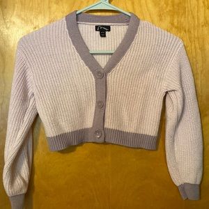 Art Class Pastel Cropped Cardigan Girls M